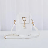 Retro Niche Handbag with Head Pendant Shoulder Bag
