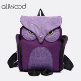 Women's Owl Backpack PU Leather School Bag for Teen Girls