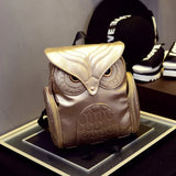 Women's Owl Backpack PU Leather School Bag for Teen Girls