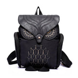 Women's Owl Backpack PU Leather School Bag for Teen Girls