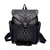 Women's Owl Backpack PU Leather School Bag for Teen Girls