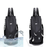 Women's Nylon Casual School Backpack with Detachable Shoulder Strap