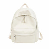 Women's PU Leather Travel Backpack Solid Purse Bag