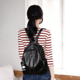 Women's Leather Backpack Travel Rucksack School Bag