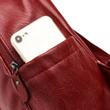 Women's Leather Backpack Travel Rucksack School Bag