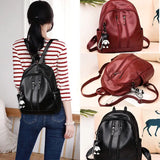 Women's Leather Backpack Travel Rucksack Shoulder Bag