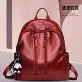 Women's Leather Backpack Travel Rucksack School Bag