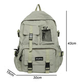 Women's Waterproof Nylon Rucksack for Teenager Student Schoolbag