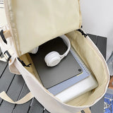 Women's Waterproof Nylon Rucksack for Teenager Student Schoolbag