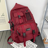 Women's Waterproof Nylon Rucksack for Teenager Student Schoolbag