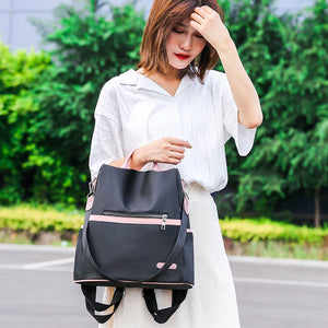 Women's Oxford Cloth Backpack Anti-theft Large Capacity School Bag