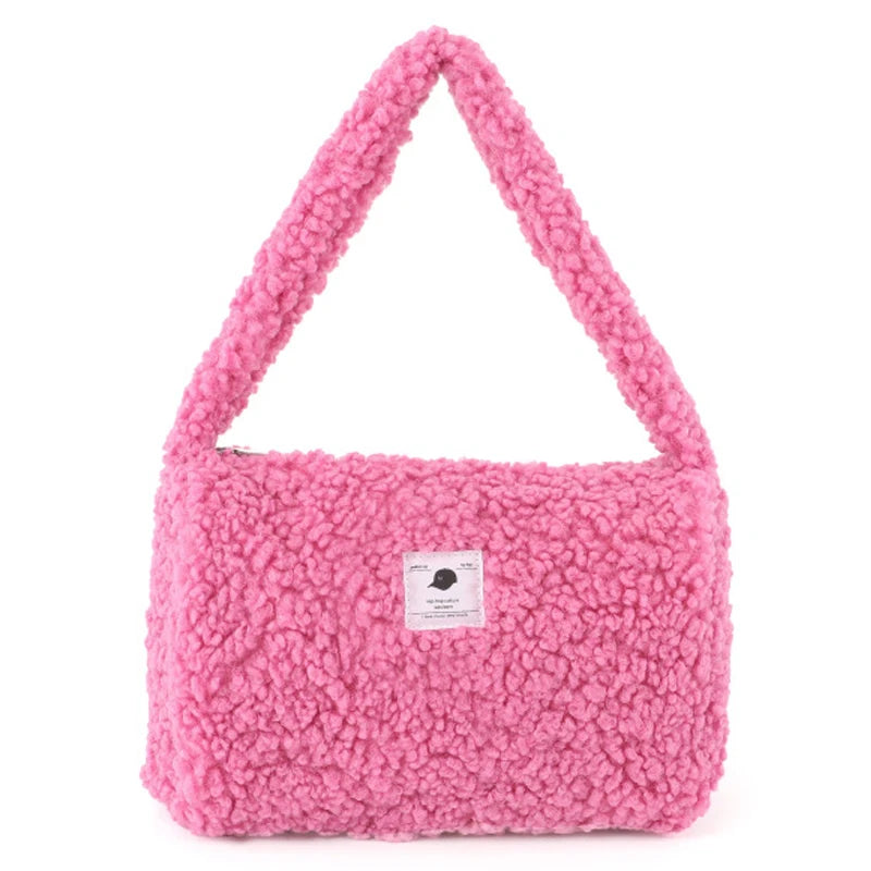 Plush Handbag Faux Fur Underarm Bag