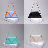 Women's Contrast Trapezoid Shoulder Bag