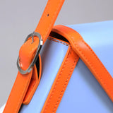 Women's Contrast Trapezoid Shoulder Bag