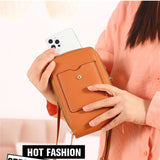 Women's Soft Leather Touch Screen Cell Phone Bag Wallet Clutch