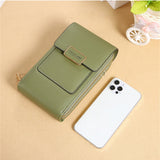 Women's Soft Leather Touch Screen Cell Phone Bag Wallet Clutch