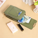 Women's Soft Leather Touch Screen Cell Phone Bag Wallet Clutch