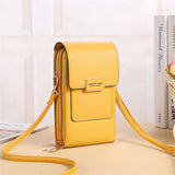 Women's Soft Leather Touch Screen Cell Phone Bag Wallet Clutch