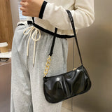Chain Shoulder Bag PU Leather Handbag Casual Streetwear Summer Bag