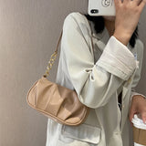 Chain Shoulder Bag PU Leather Handbag Casual Streetwear Summer Bag