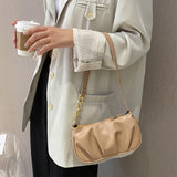 Chain Shoulder Bag Solid Zipper PU Leather Handbag Summer Bag