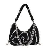 Women's Curly Plush Chain High Capacity Handbag