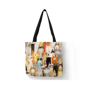 Animal Pattern Art Shoulder Bag High Capacity Women's Handbag