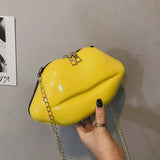 Funny Lip Shape Clutch Shoulder Bag PVC Messenger Bag