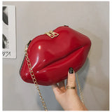 Lip Print Shoulder Bag for Women