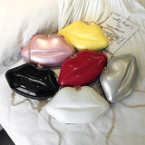 Lip Print Shoulder Bag for Women