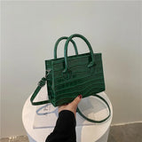 Crocodile Pattern Shoulder Bag All-match Handbags for Women Leather Tote Bag