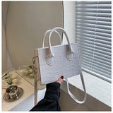 Crocodile Pattern Shoulder Bag All-match Handbags for Women Leather Tote Bag