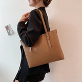 Women's PU Leather Shoulder Bag Casual Large Capacity Tote Handbags