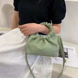 Women's Bag PU Wrinkled Crossbody Female Bag Messenger Shoulder Handbag