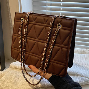 Leather Chain Shoulder Bag for Women Messenger Female Bag