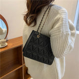 Leather Chain Shoulder Bag for Women Messenger Female Bag
