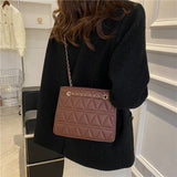 Leather Chain Shoulder Bag for Women Messenger Female Bag