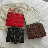 Leather Chain Shoulder Bag for Women Messenger Female Bag