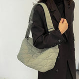 Quilted Rhombus Pattern Handbag Shoulder Crossbody Tote Satchel Purse