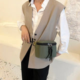 Women's Nylon Band Fanny Pack Shoulder Crossbody Chest Bag
