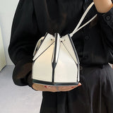 Women's Bucket Shoulder Bag Drawstring Handbag Crossbody Bags