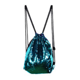 Women's Sequins Drawstring Bag Sports Backpack