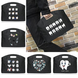 Women's Computer Business Briefcase Bag Teeth Pattern Clutch Bag