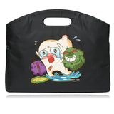 Women's Computer Business Briefcase Bag Teeth Pattern Clutch Bag