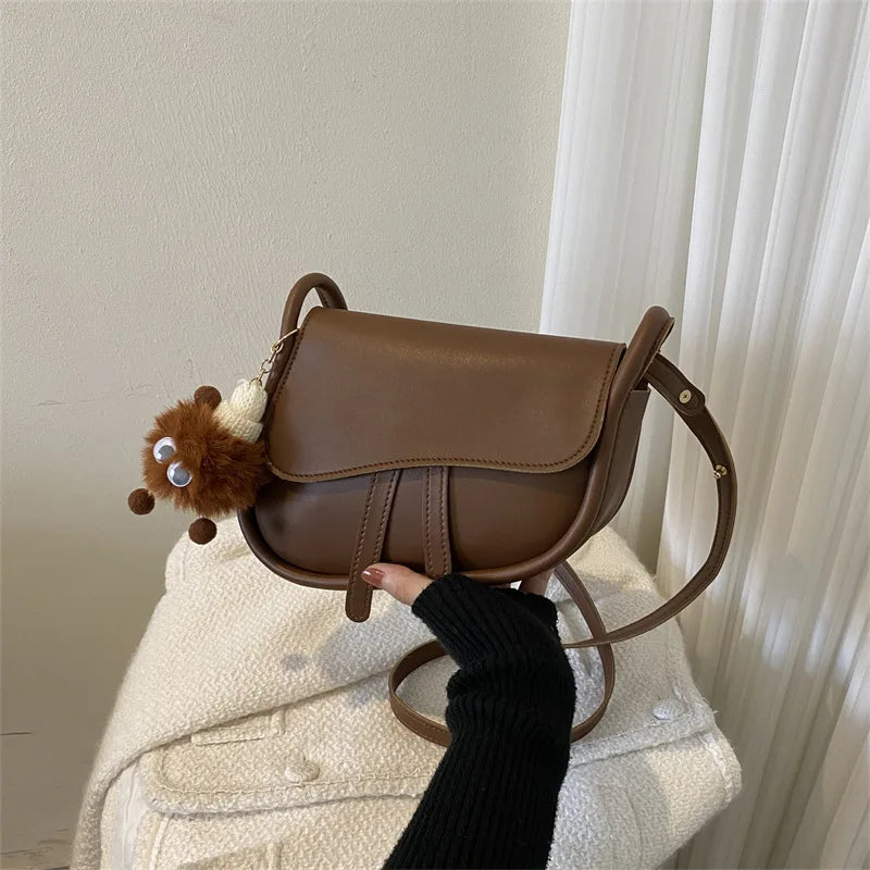 Women's Crossbody Bag Retro Saddle Bag Autumn Shoulder HandBag