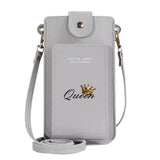 Waterproof Queen Print Crossbody Shoulder Bag with Phone Pocket