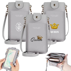 Waterproof Queen Print Crossbody Shoulder Bag with Phone Pocket