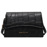 Crocodile Weave Belt Shoulder Bag PU Leather Women Totes