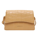 Crocodile Weave Belt Shoulder Bag PU Leather Women Totes