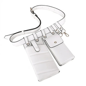 Women's Leather Waist Bag Fanny Pack Streetwear Chest Pack
